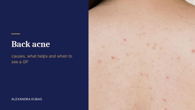 Back acne - spots and marks on the back
