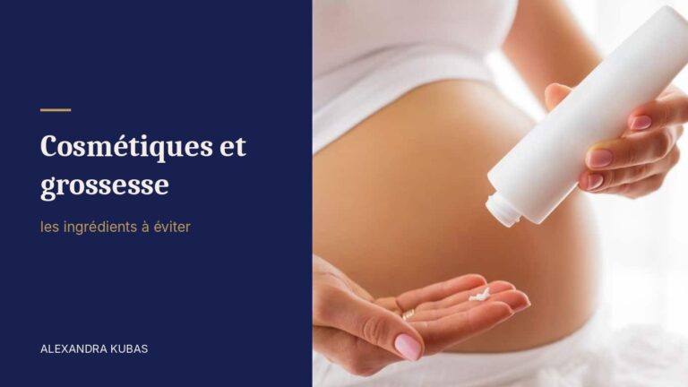 Cosmétiques et grossesse - application de lotion sur le ventre