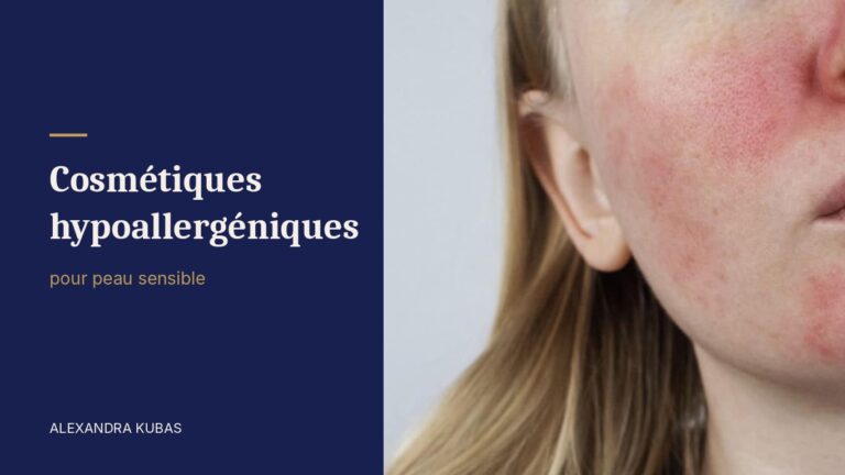 Cosmétiques hypoallergéniques - rougeurs sur une joue sensible