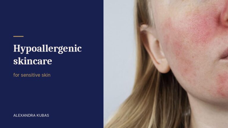 Hypoallergenic skincare - redness on a sensitive cheek