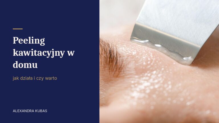 Peeling kawitacyjny - szpatuła kawitacyjna na skórze twarzy