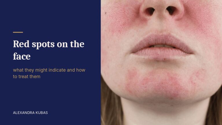 Red spots on the face - redness on the cheeks and chin