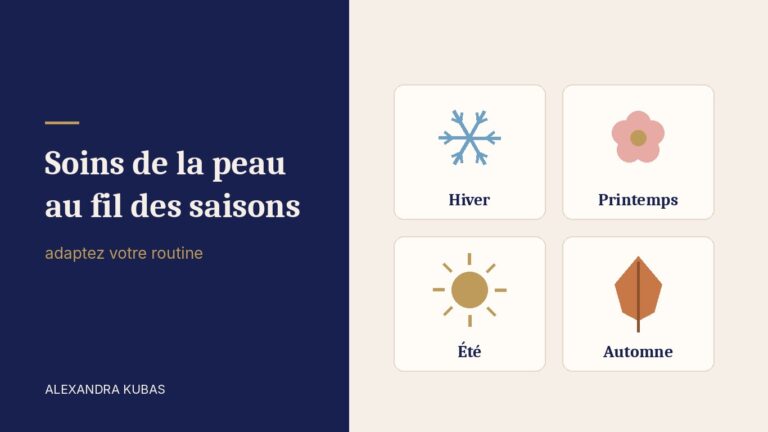 Soins de la peau au fil des saisons - hiver, printemps, été, automne